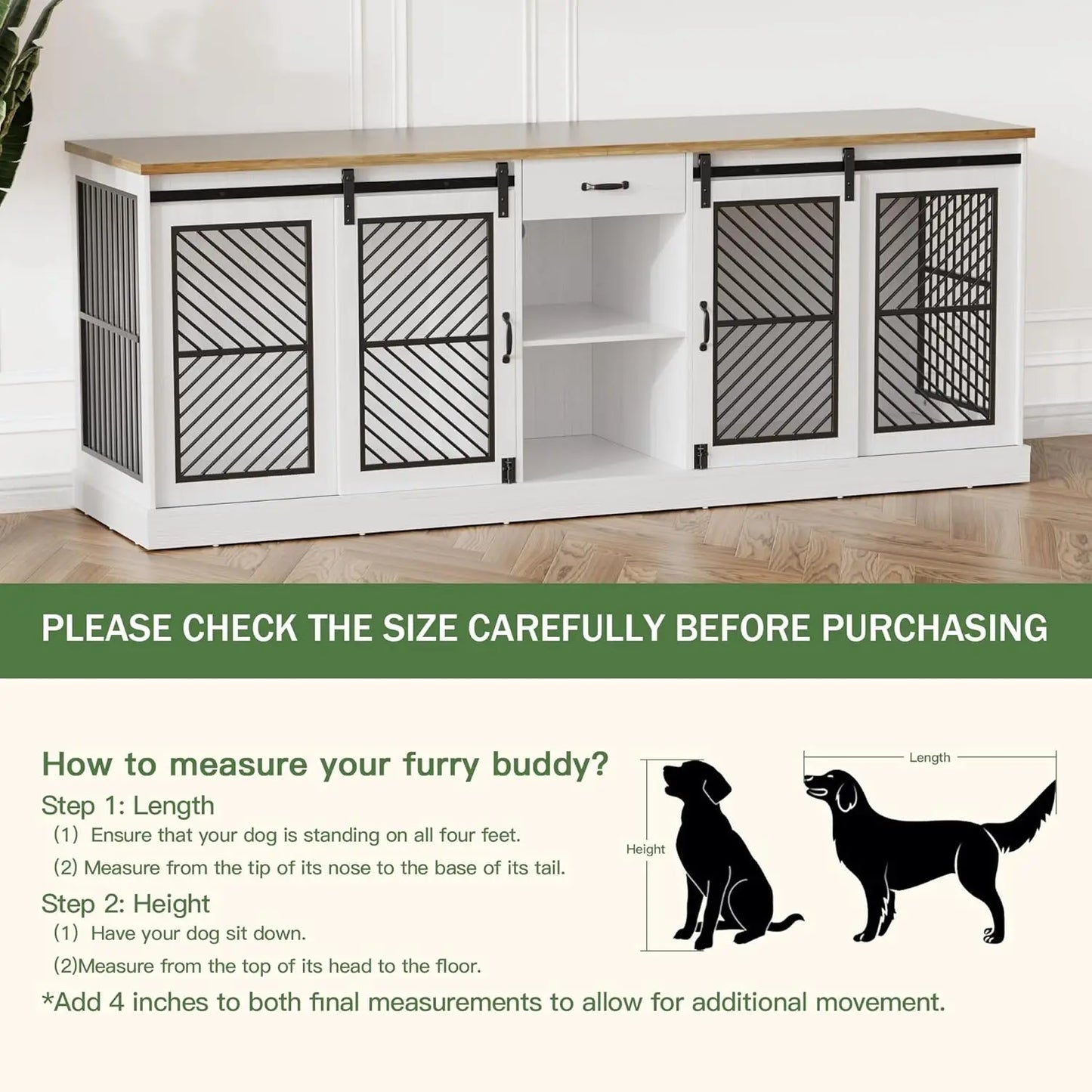 86.6" Heavy-Duty Doghouse as Entertainment Center
