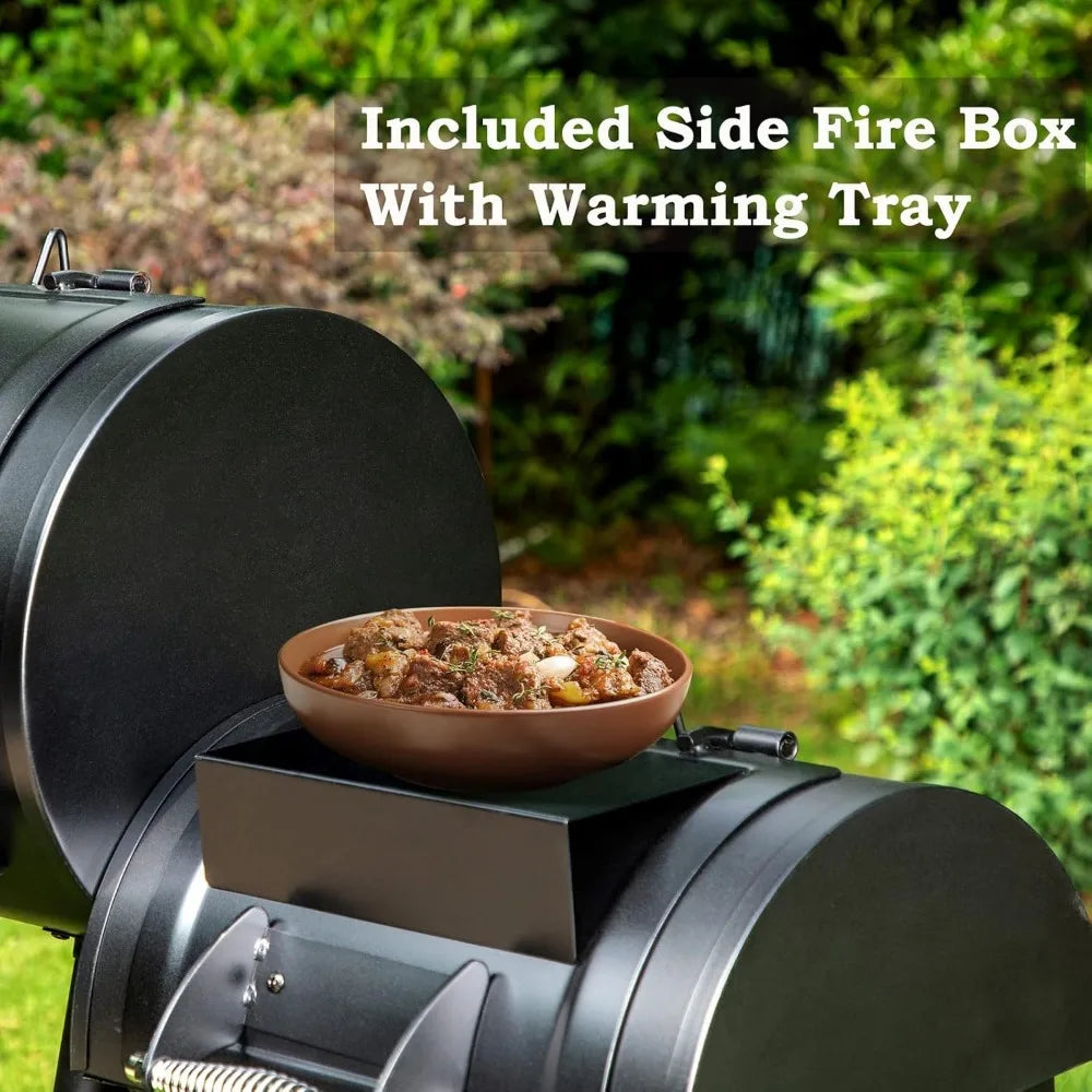 Heavy-Duty Charcoal Smoker Grill with Offset Smoker