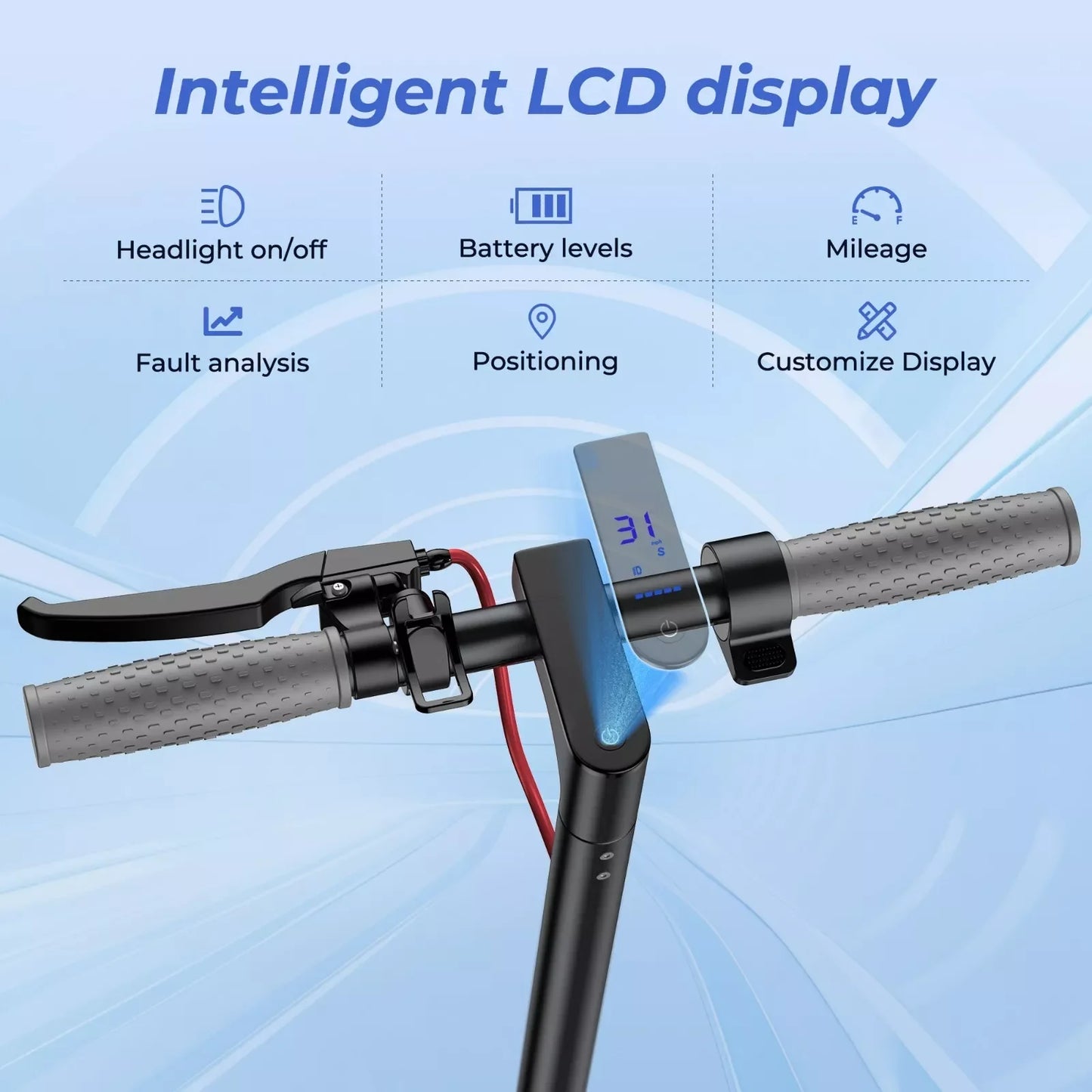 350W 19mph waterproof Electric Scooter with Shock-absorbing