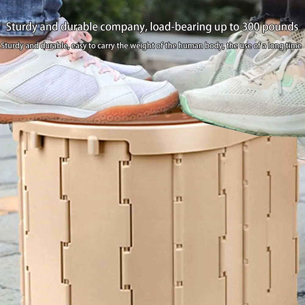Folding Portable Potty Car Toilet With 15 Trash Bags