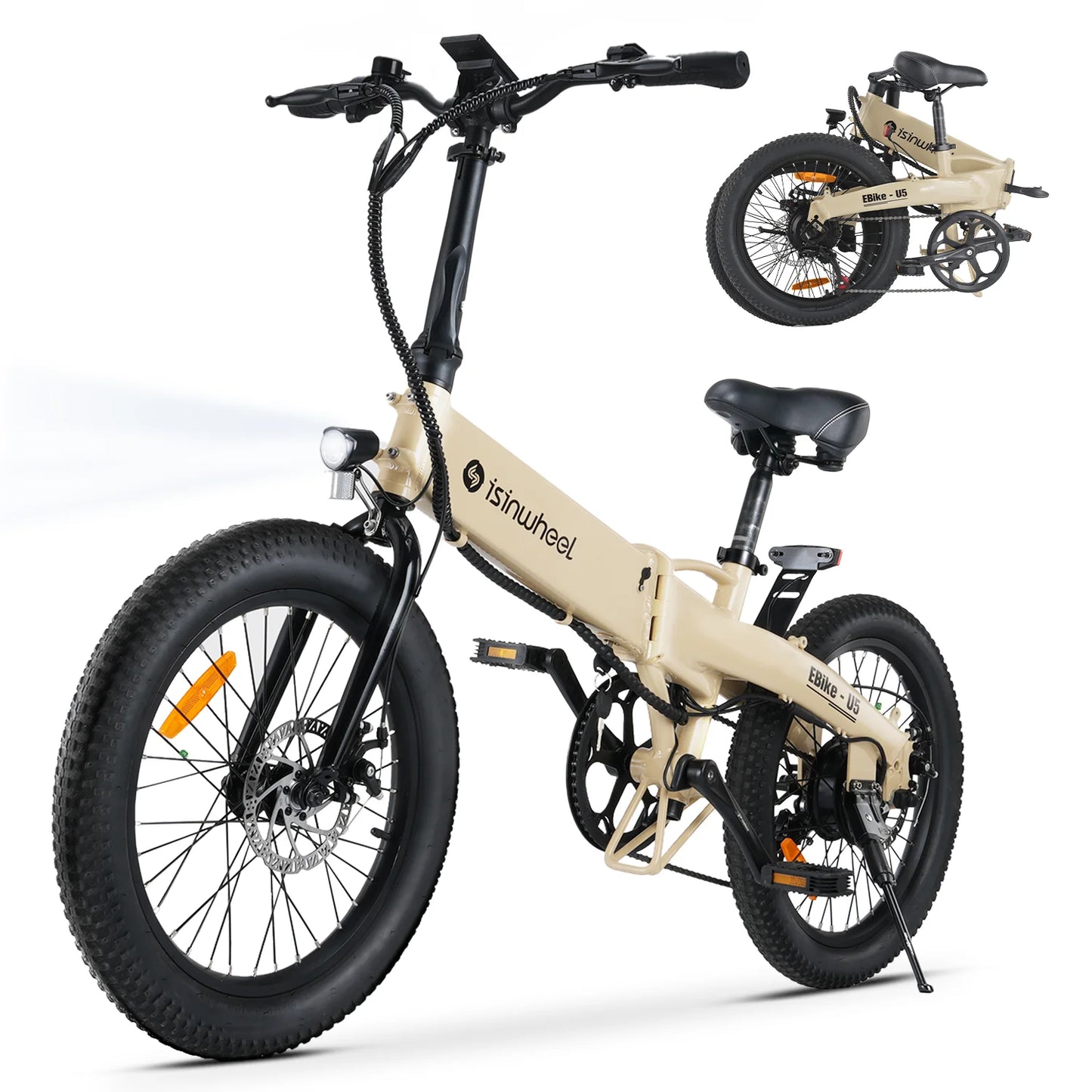 Foldable Electric Bicycle 20-inch tire with 5-Speed Transmission