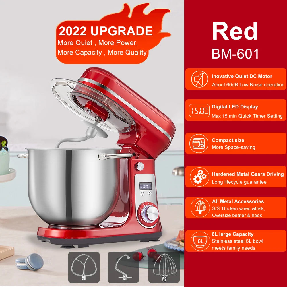 6-Speed, 1200 W Kitchen Food Mixer