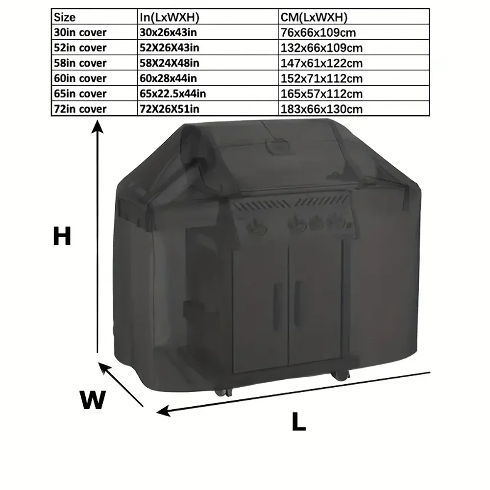BBQ Cover Outdoor Rain Protective Barbecue Cover Round