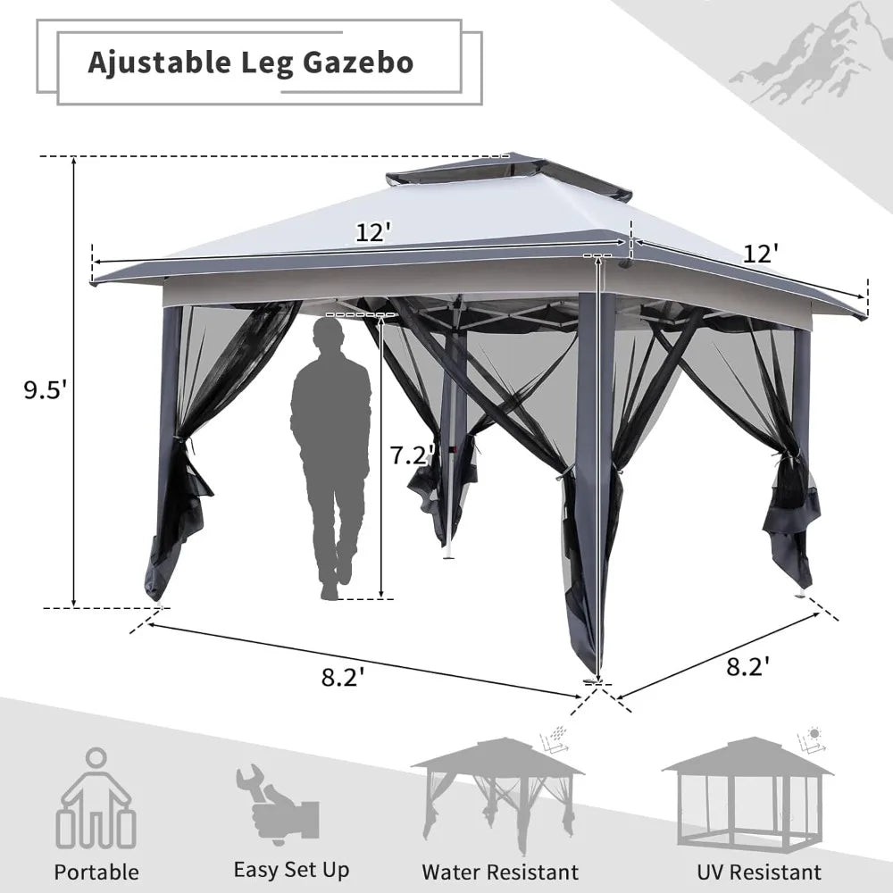 12x12 Pop Up Canopy Tent Easy Set-up