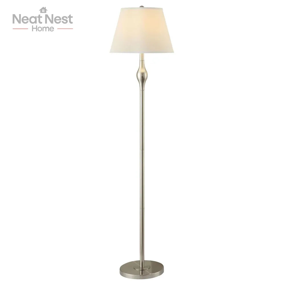 Home decor Beige and Brushed Nickel 3-Piece Lamp Set