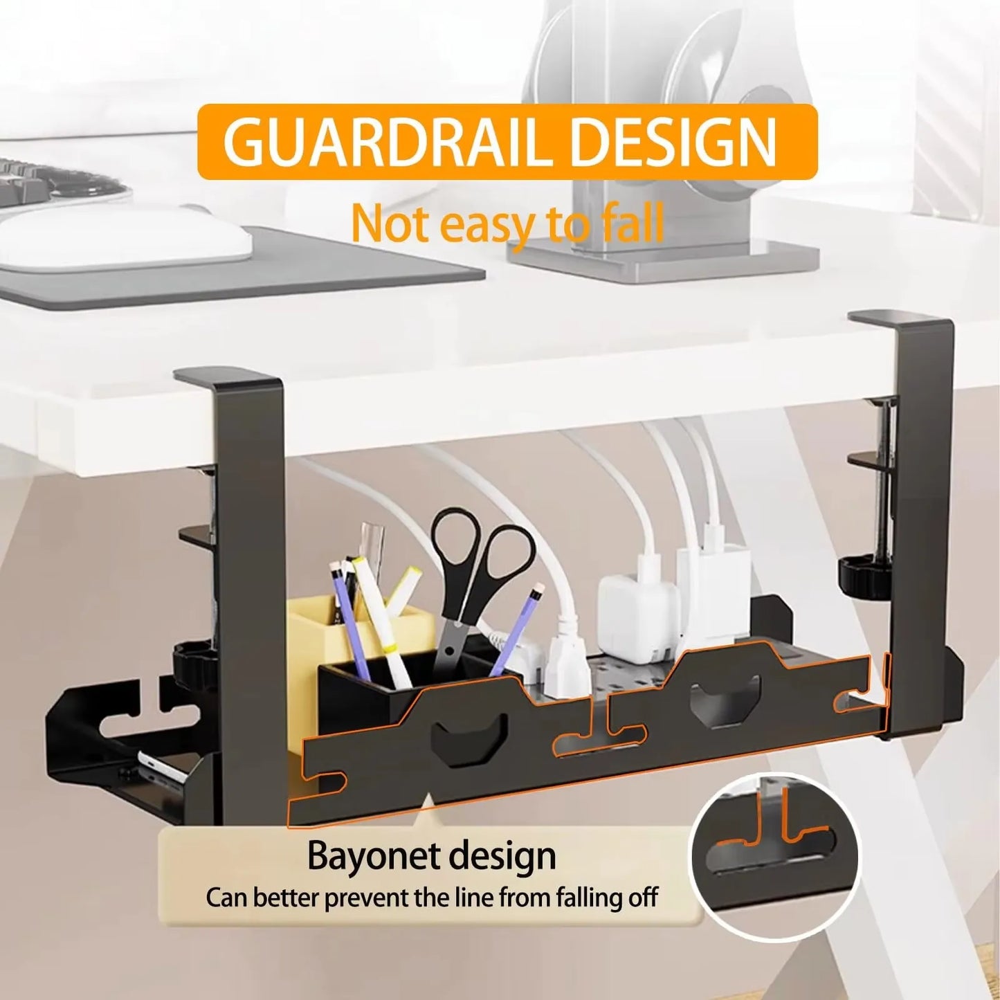Telescopic Under Table Storage Rack Organizer
