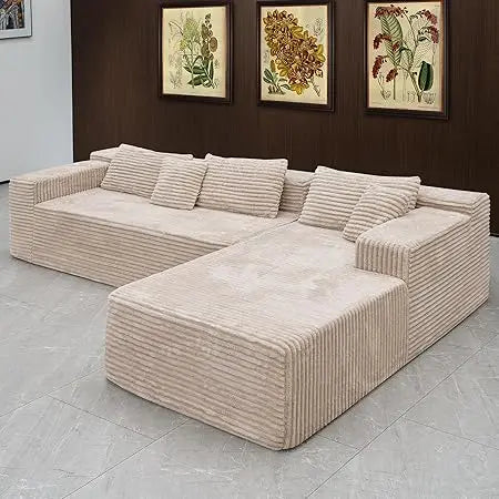 104" Cloud Sectional Couch with L-Shape Chaise