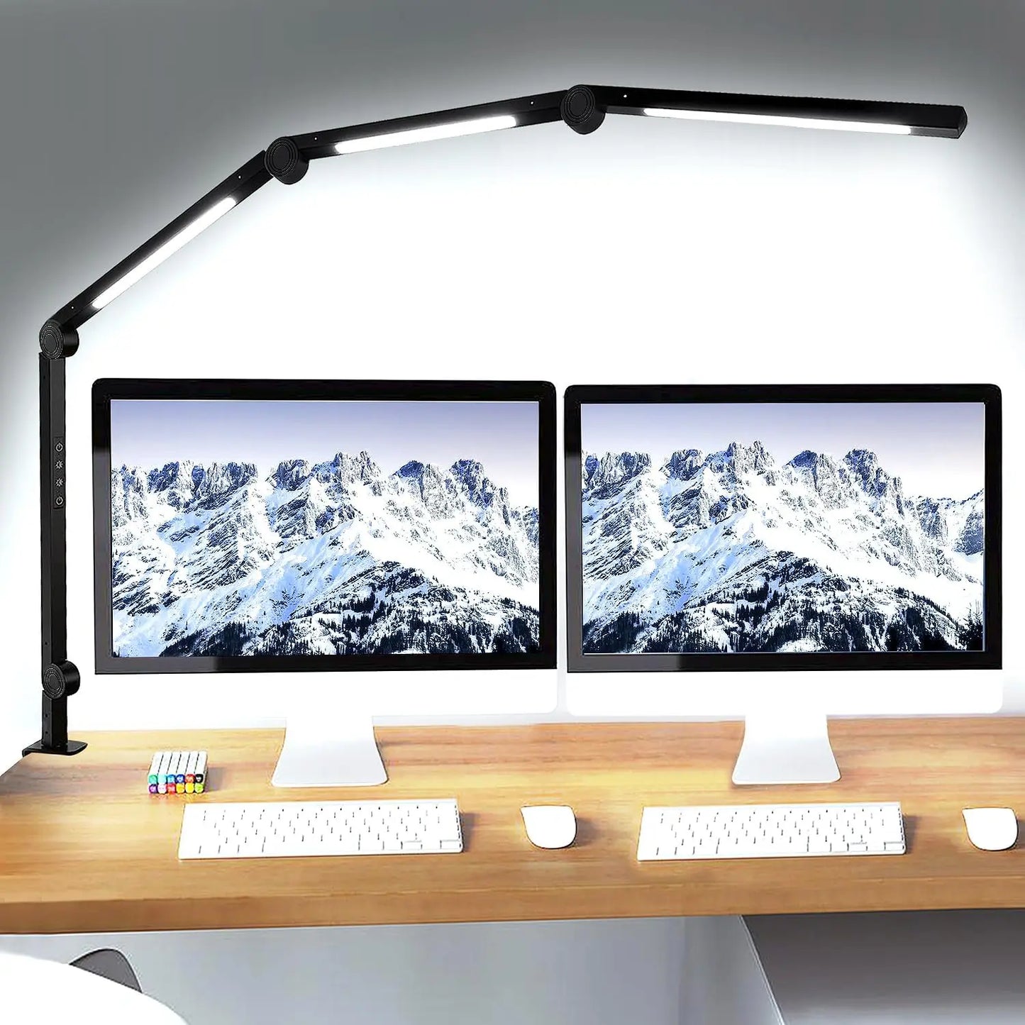 LED Desk Lamp with Clamp with Three light sources