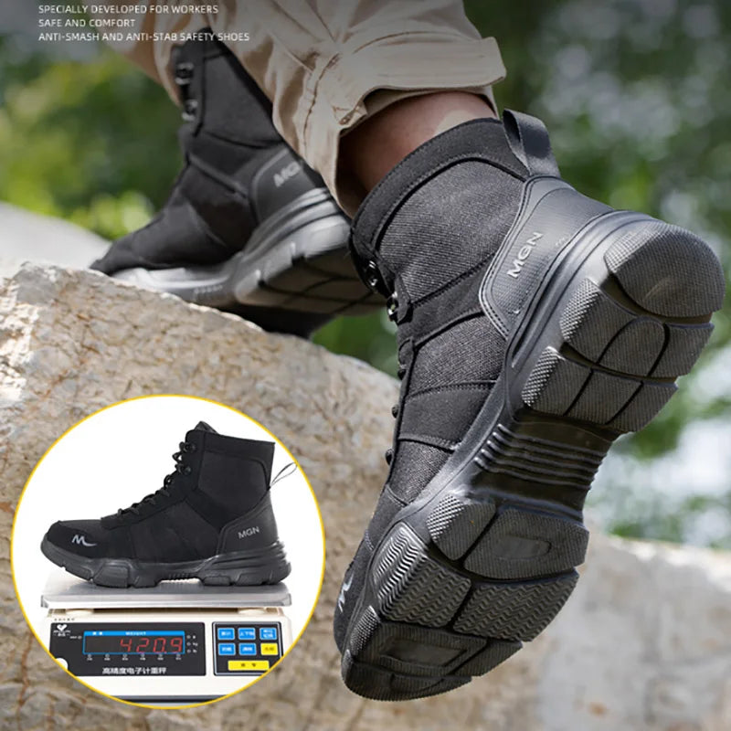 Men Steel Toe Shoes Puncture-Proof Sneakers