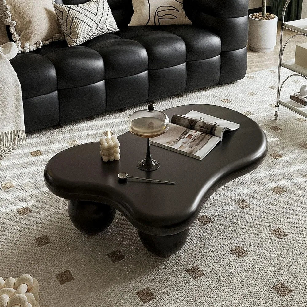 (47in) Modern Coffee Table Cloud Shape with 3 Oval Leg