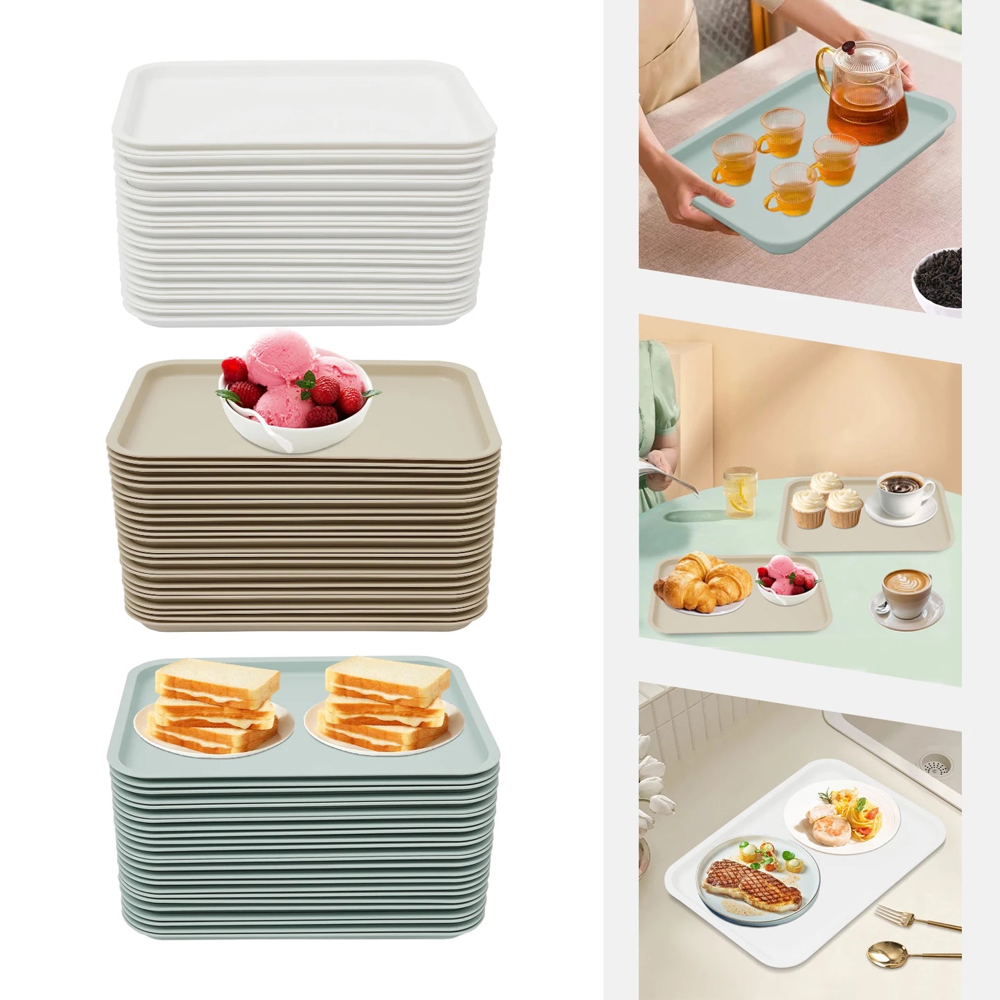 24 Pcs Fast-Food Trays