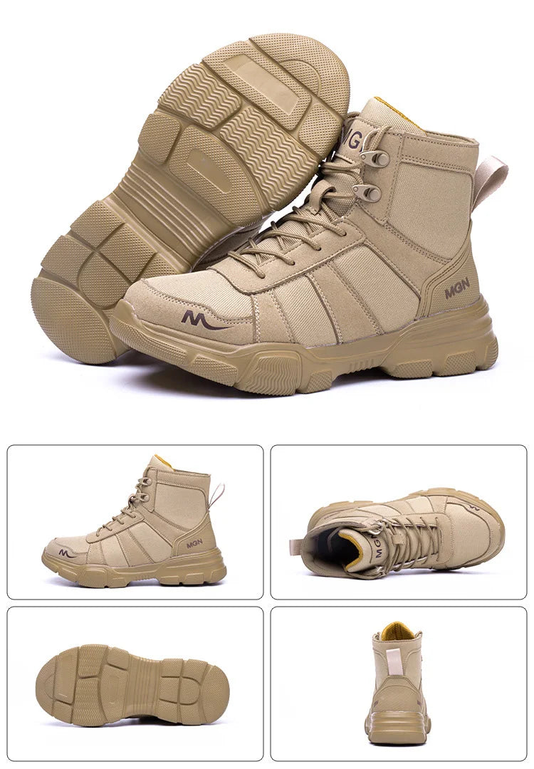 Men Steel Toe Shoes Puncture-Proof Sneakers