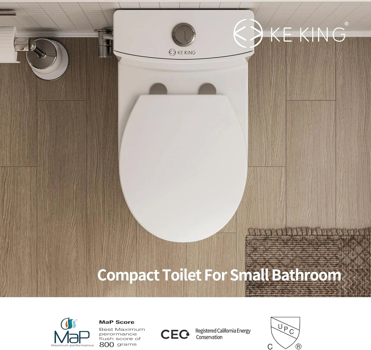 Quiet Dual & Powerful Flush Modern Toilet with Soft Close Seat