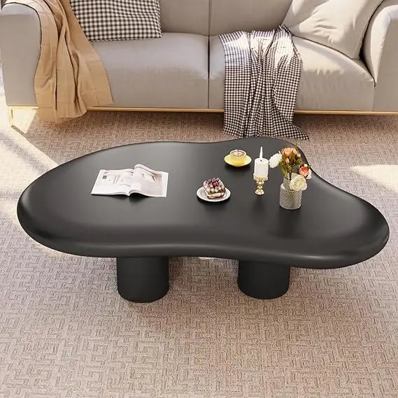 Cream White Coffee Table with 4 Legs