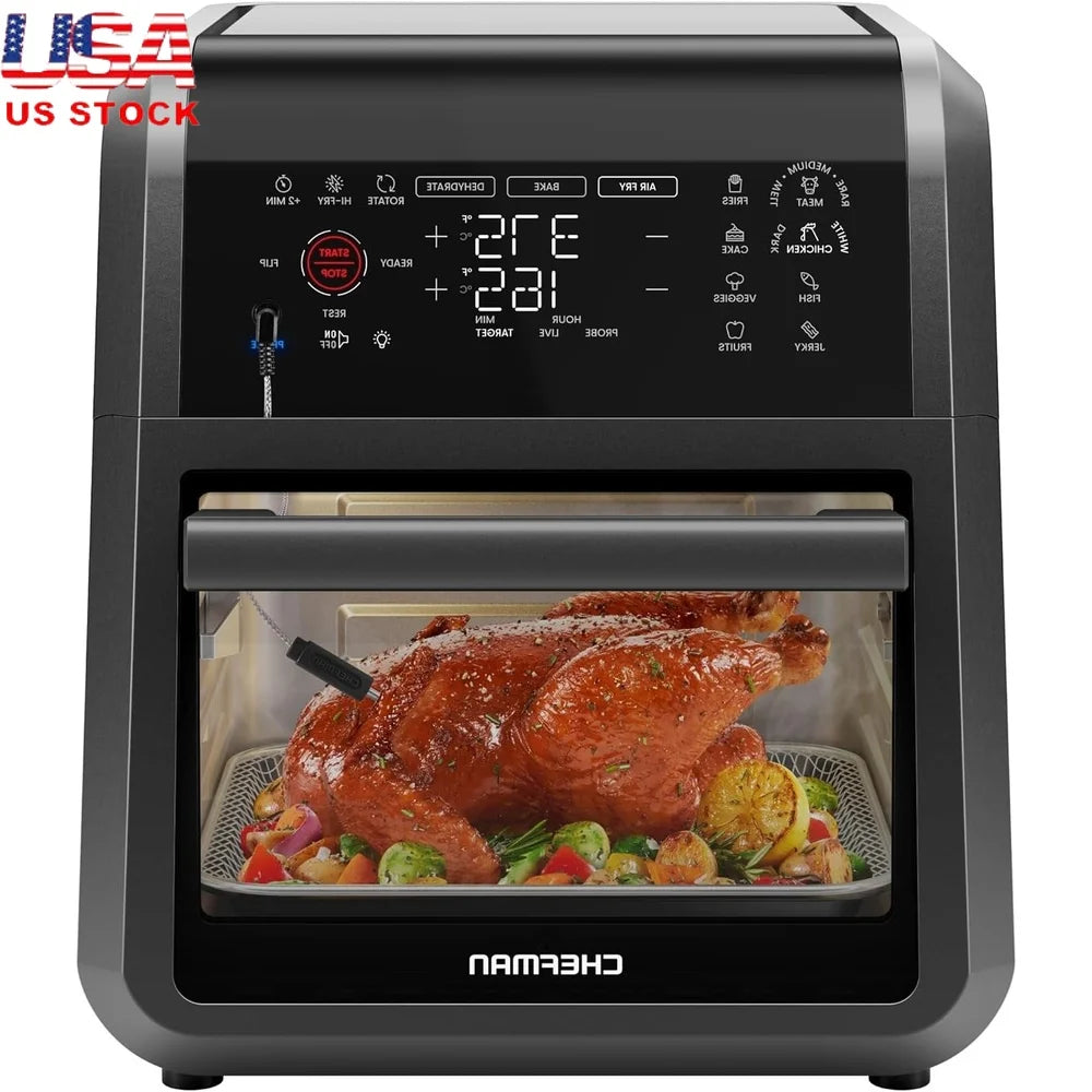12 Quart 5-in-1 Air Fryer with Smart Thermometer