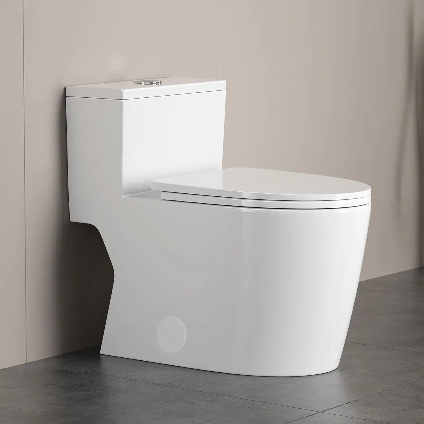 12"in One Piece Elongated Modern Toilet