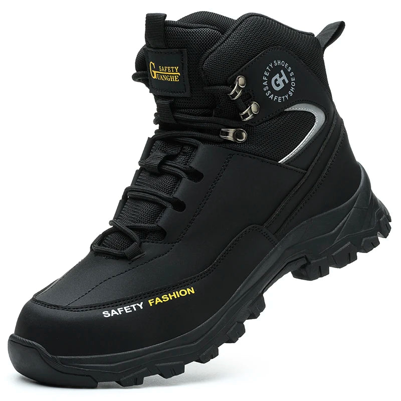 High Top Safety Shoes Men Steel Toe Work boots