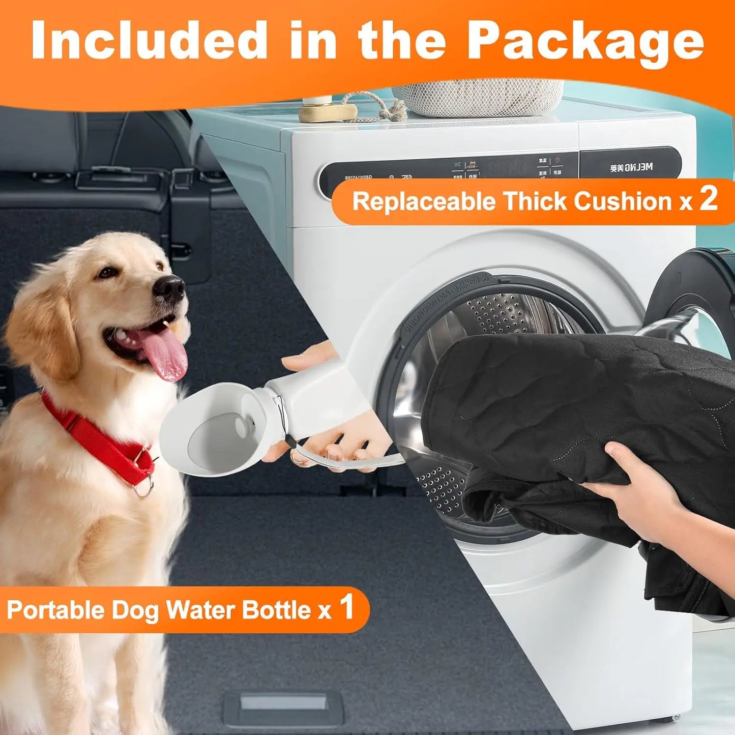 Waterproof Foldable Dog Seat Safety Protector.