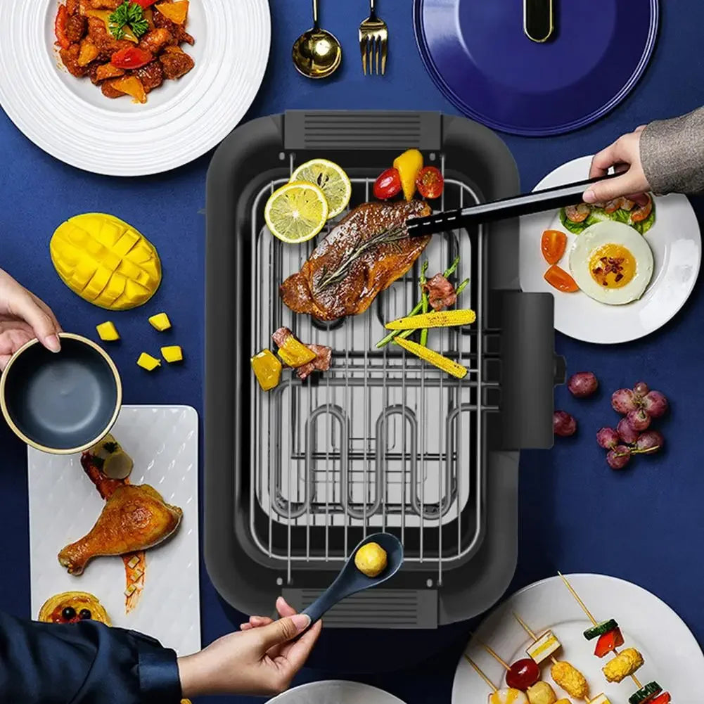 Electric Portable Smokeless Barbecue Grill Pan