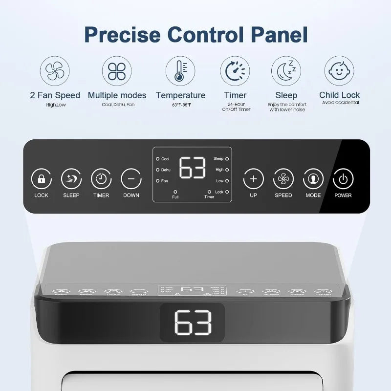 10,000 BTU Portable Air Conditione for Room up to 500 Sq.Ft.