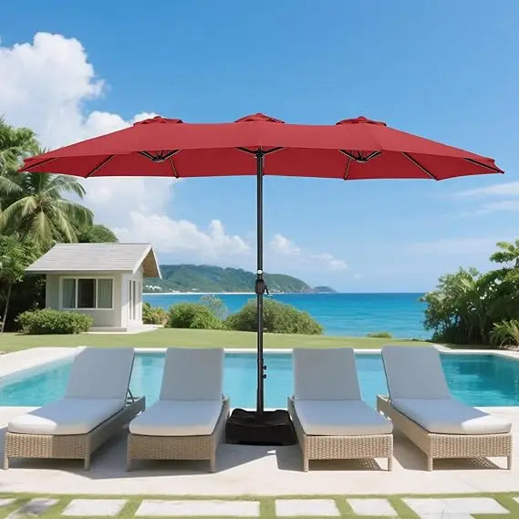 15ft Rectangle Oversized Double Sided Pool Umbrellas