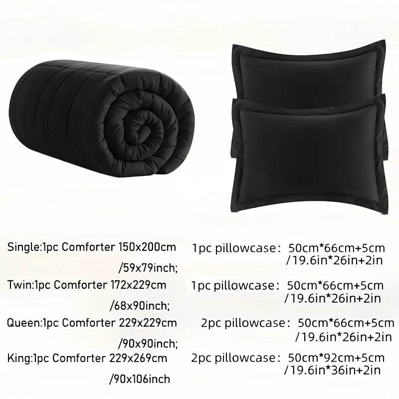 Soft Breathable All Seasons Bedding with 2/3 pcs,1 Comforter