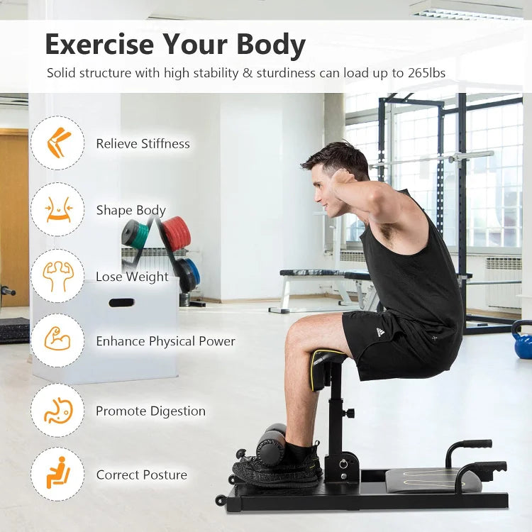 8 in 1, Multifunctional Squat Machine for Leg Strength Training, Sit-Up, Push-Ups