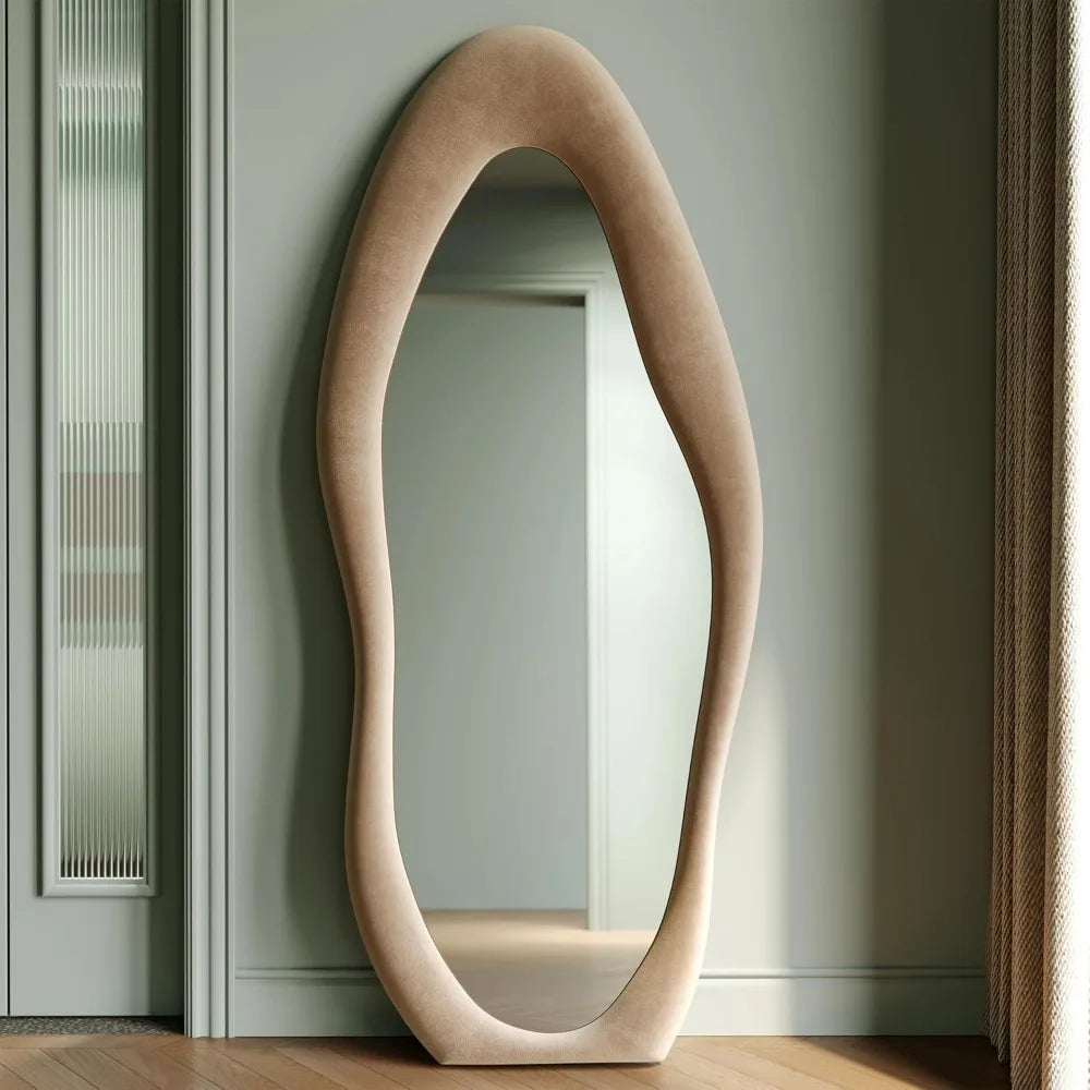 63x24 inch full-length mirror, irregular wave mirror