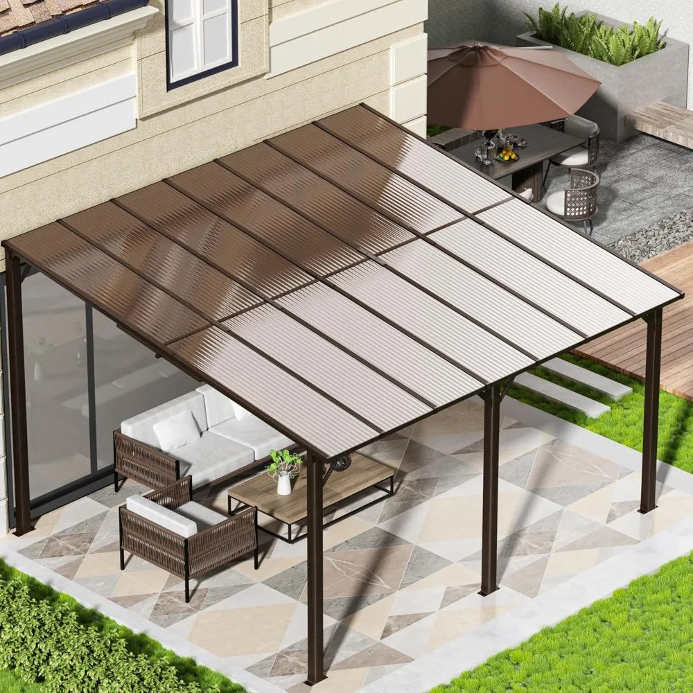 10x14 FT Wall Mounted Gazebos Canopy Awnings