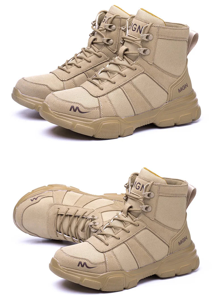 Men Steel Toe Shoes Puncture-Proof Sneakers