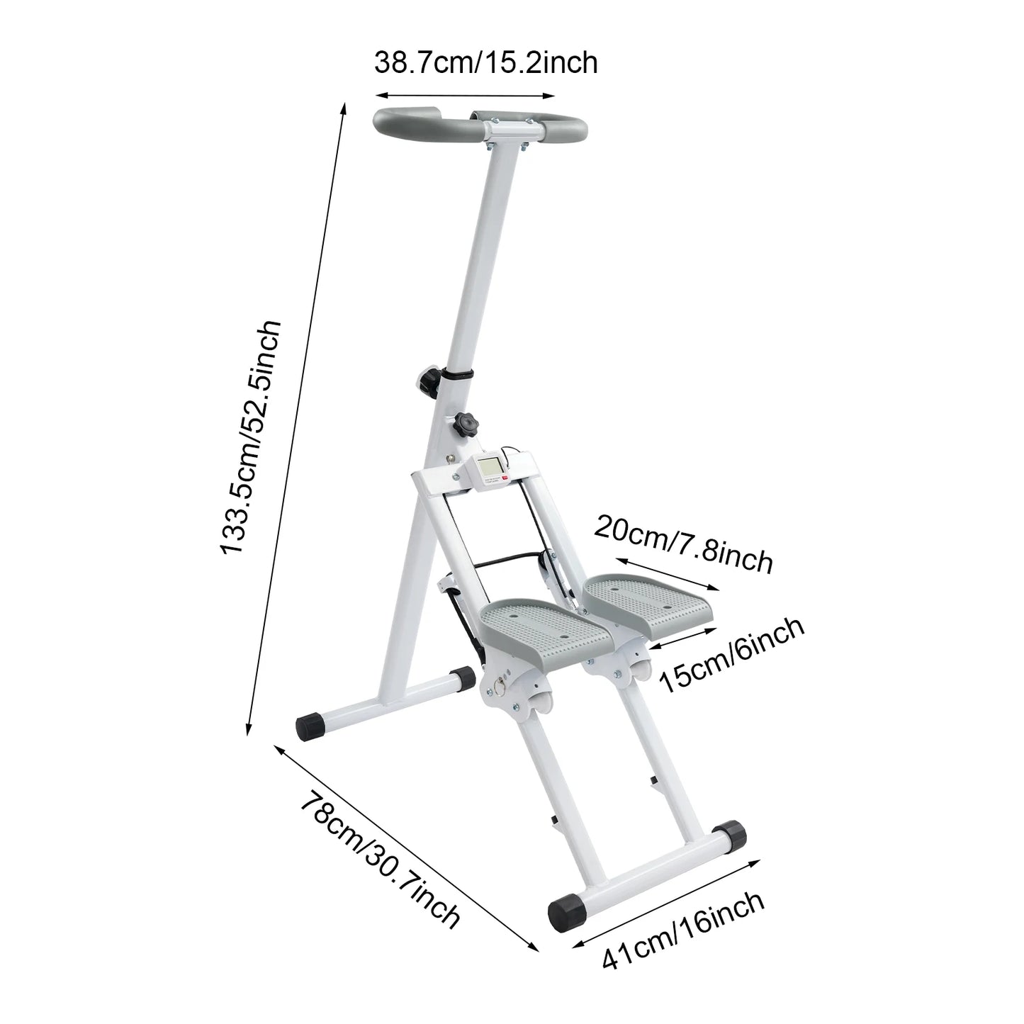 Foldable Indoor Vertical Stair Climbing Machine for Full-Body Workout