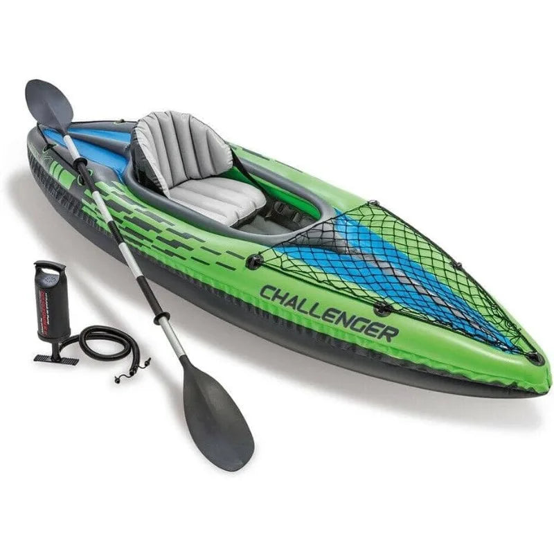 1 Man Inflatable Canoe with Aluminum Oars and Hand Pump