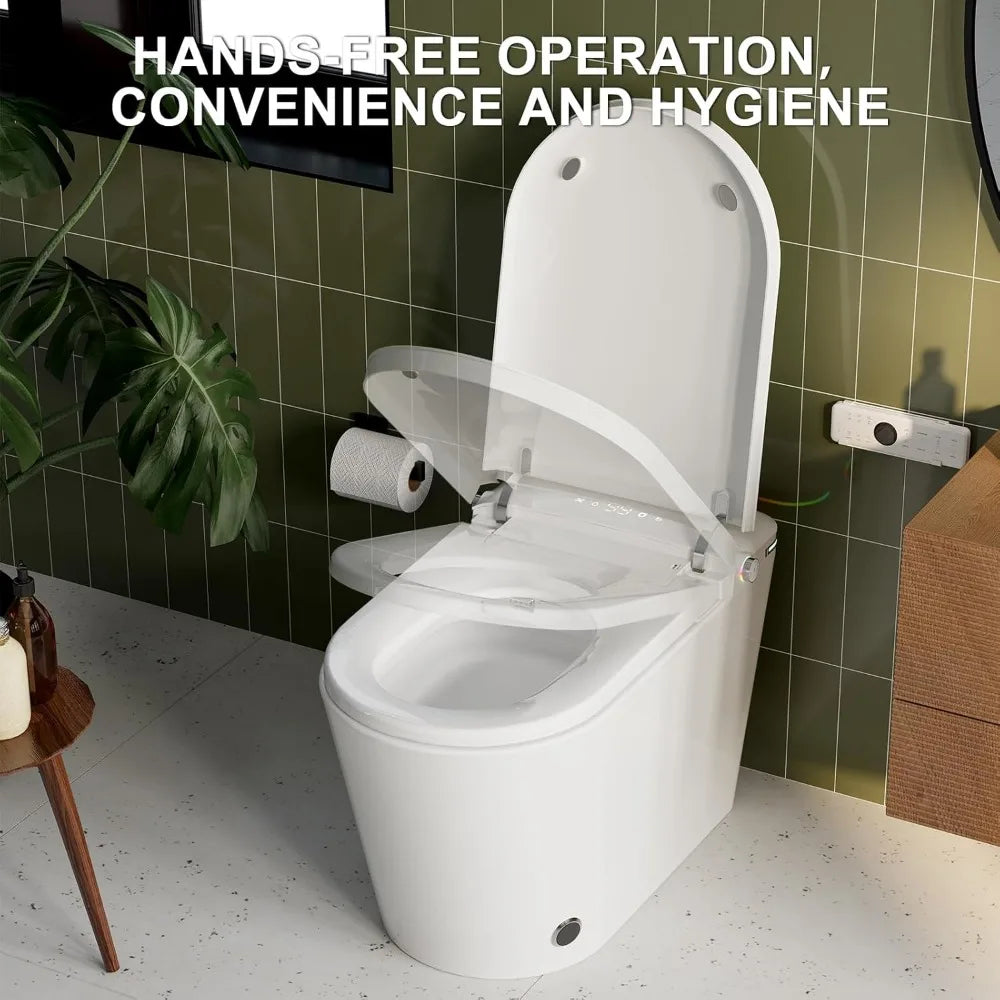 Smart Toilet with Bidet Built in with Foot Sensor Operation