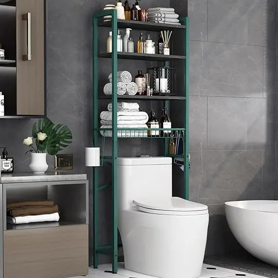 4-Tier Bathroom Organizer Shelf with Adjustable Shelf