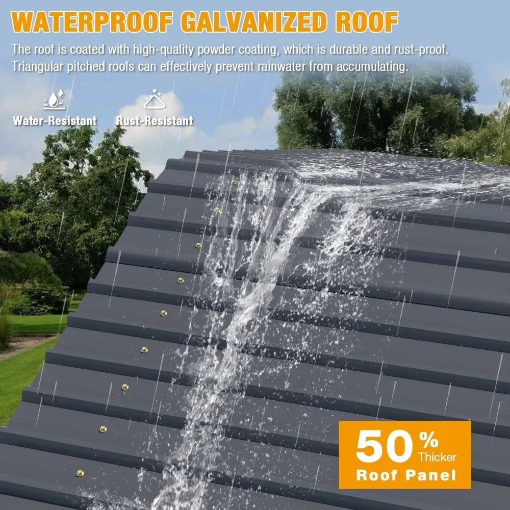 10 x 15 FT Heavy Duty Carports with Galvanized Steel Roof