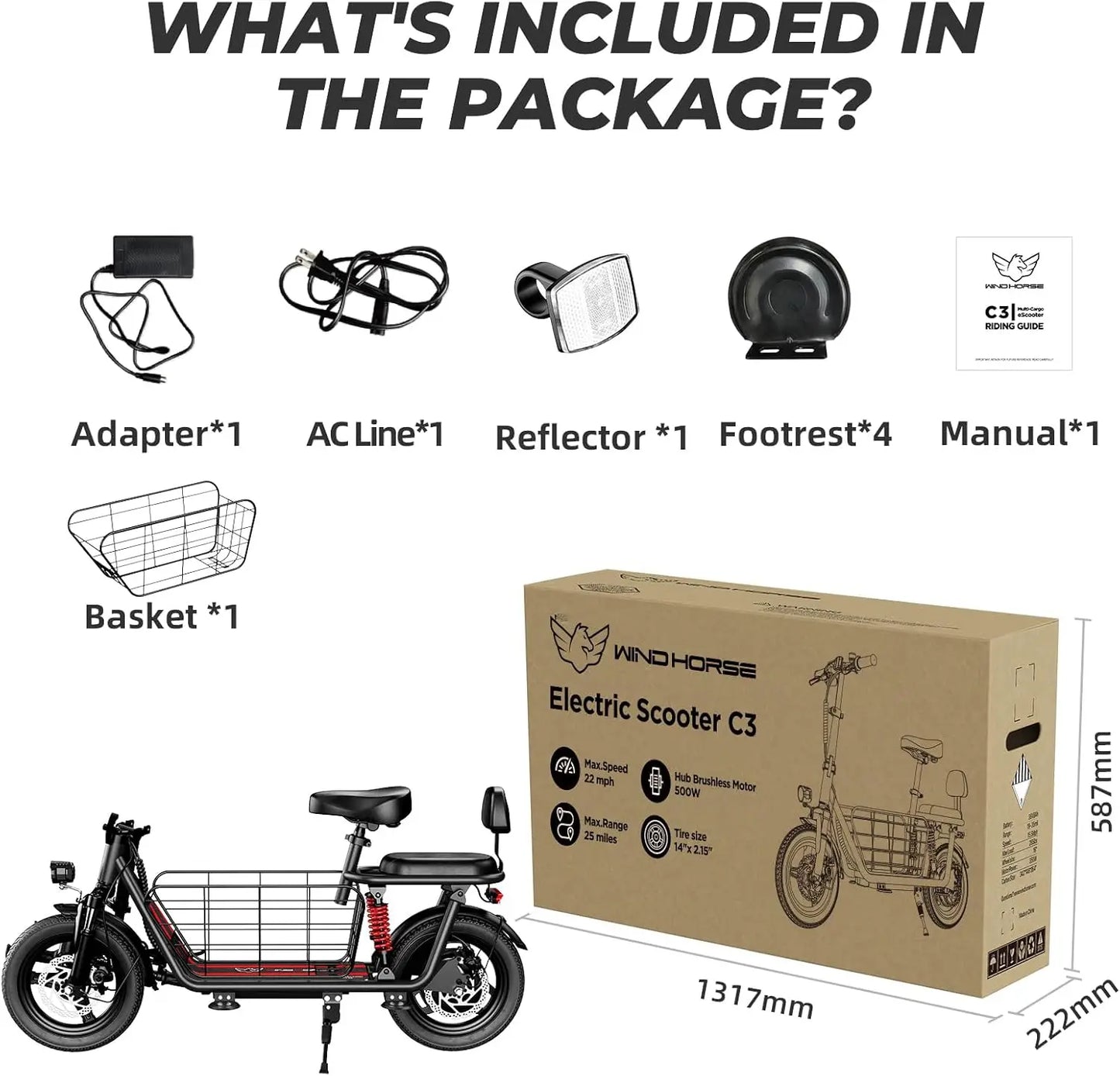 850W peak adult electric scooter with 14-inch tires