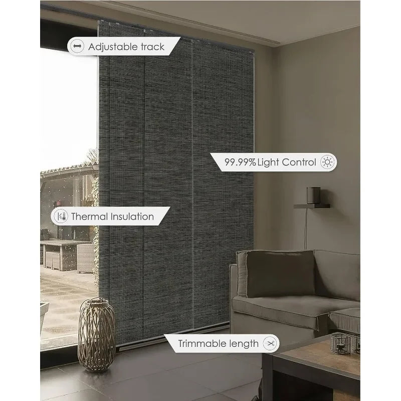 New 99.99% Blackout Adjustable Sliding Vertical Blinds