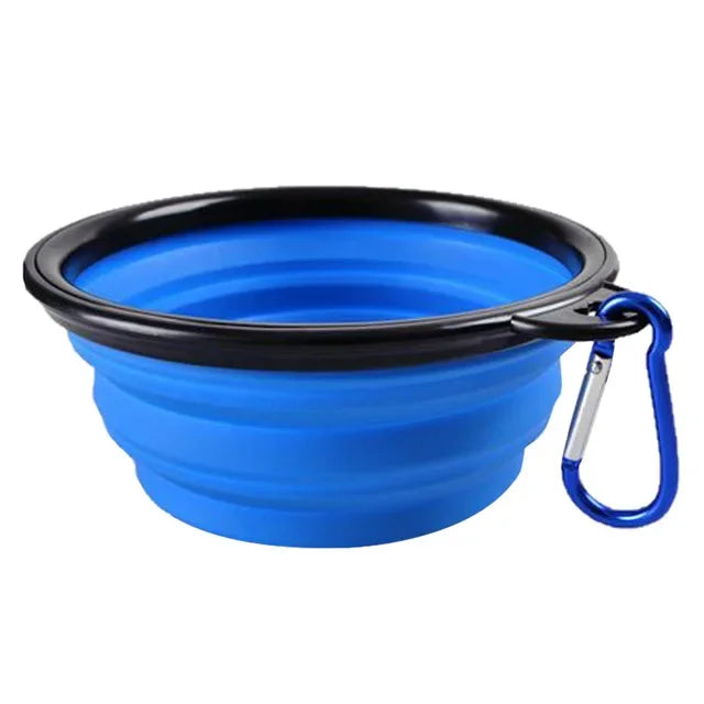 Portable Folding Pet Bowl Dishes with Carabiner Pet Supplies
