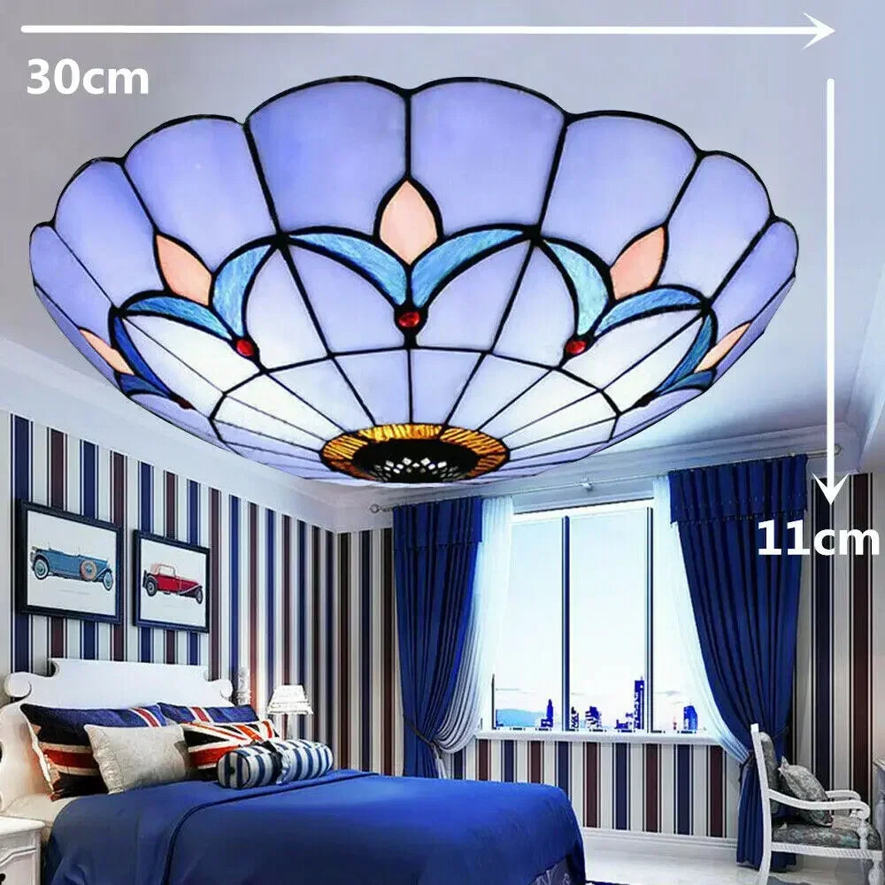 12" Elegant Vintage Ceiling Lamp for Living Room and Dining Room