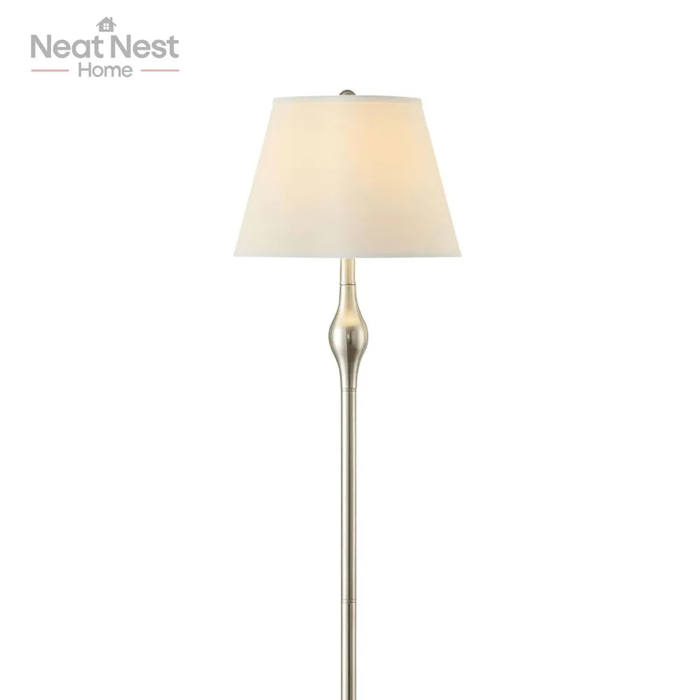 Home decor Beige and Brushed Nickel 3-Piece Lamp Set