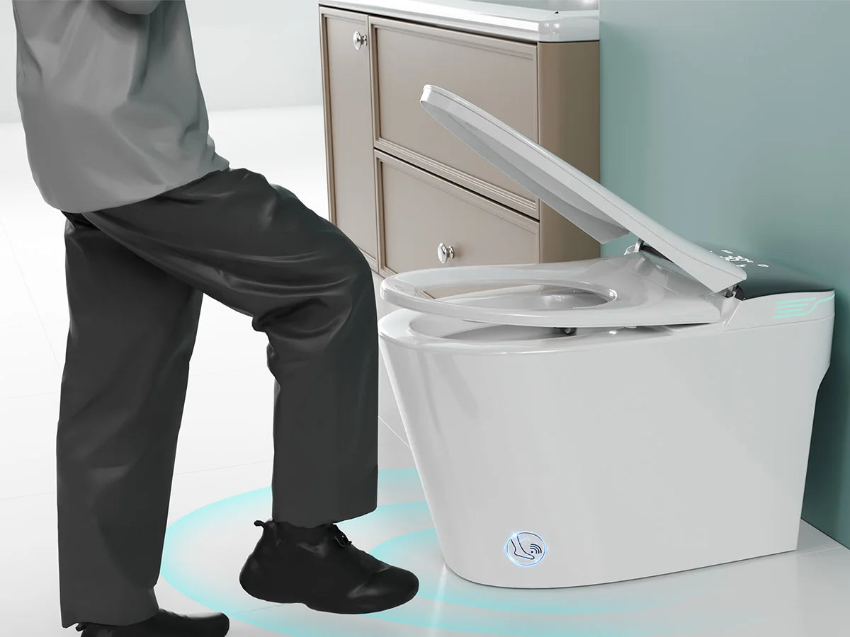 One-Piece Toilet with Dual Auto Flush in 1.28GPF