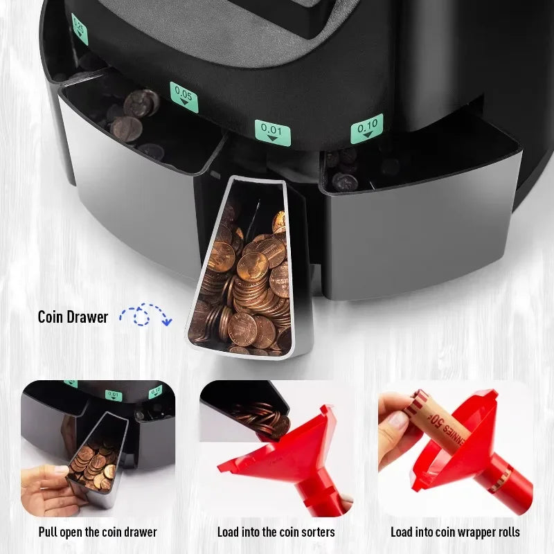 Automatic Dollar Coin Counter an LCD Display for Counting