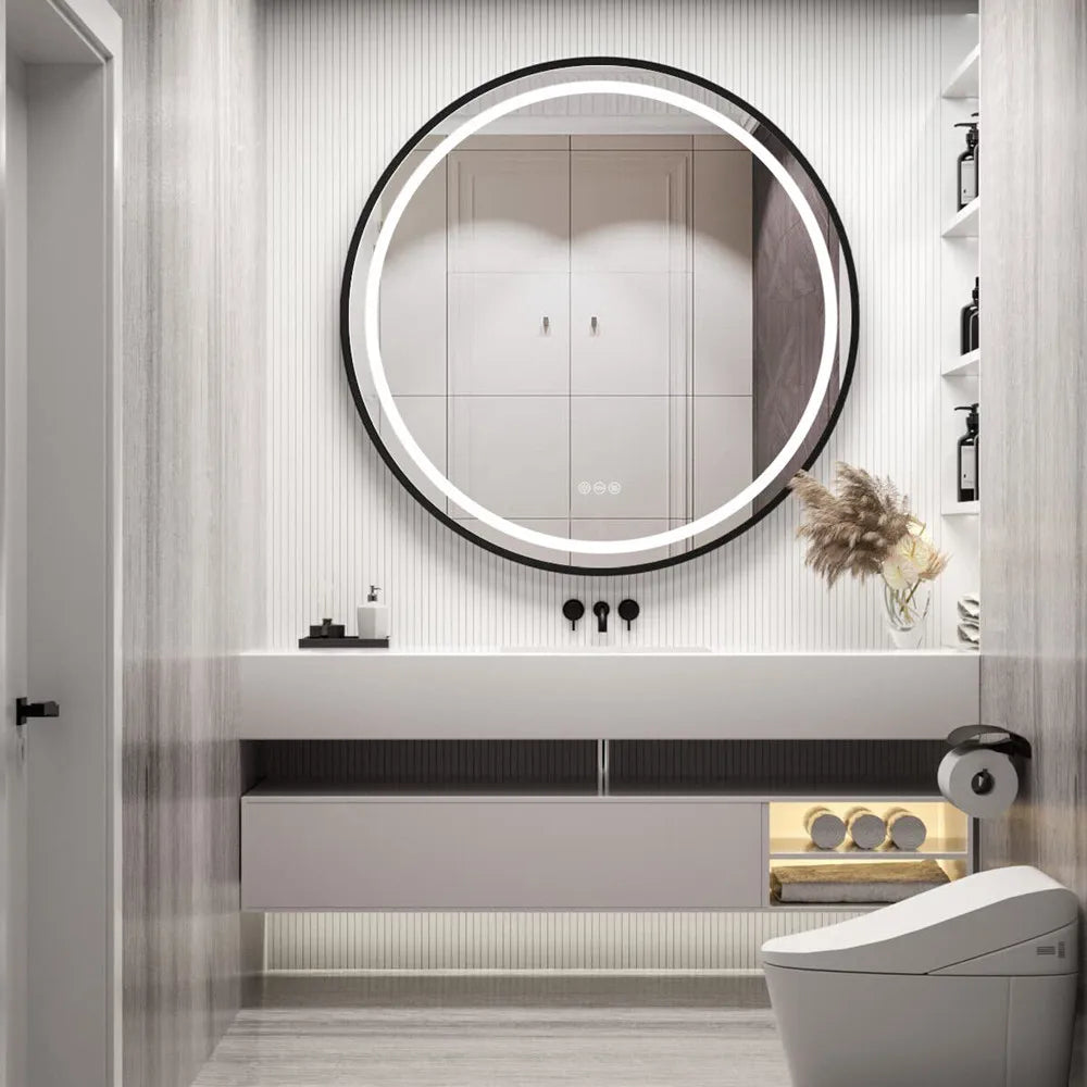 Bathroom Dimmable Fogless Mirror with Detachable Rope