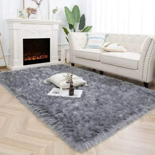 Thicken dense Faux Fur Rug decoration carpets for living room rugs long plush carpet for Bedroom home decor floor mats