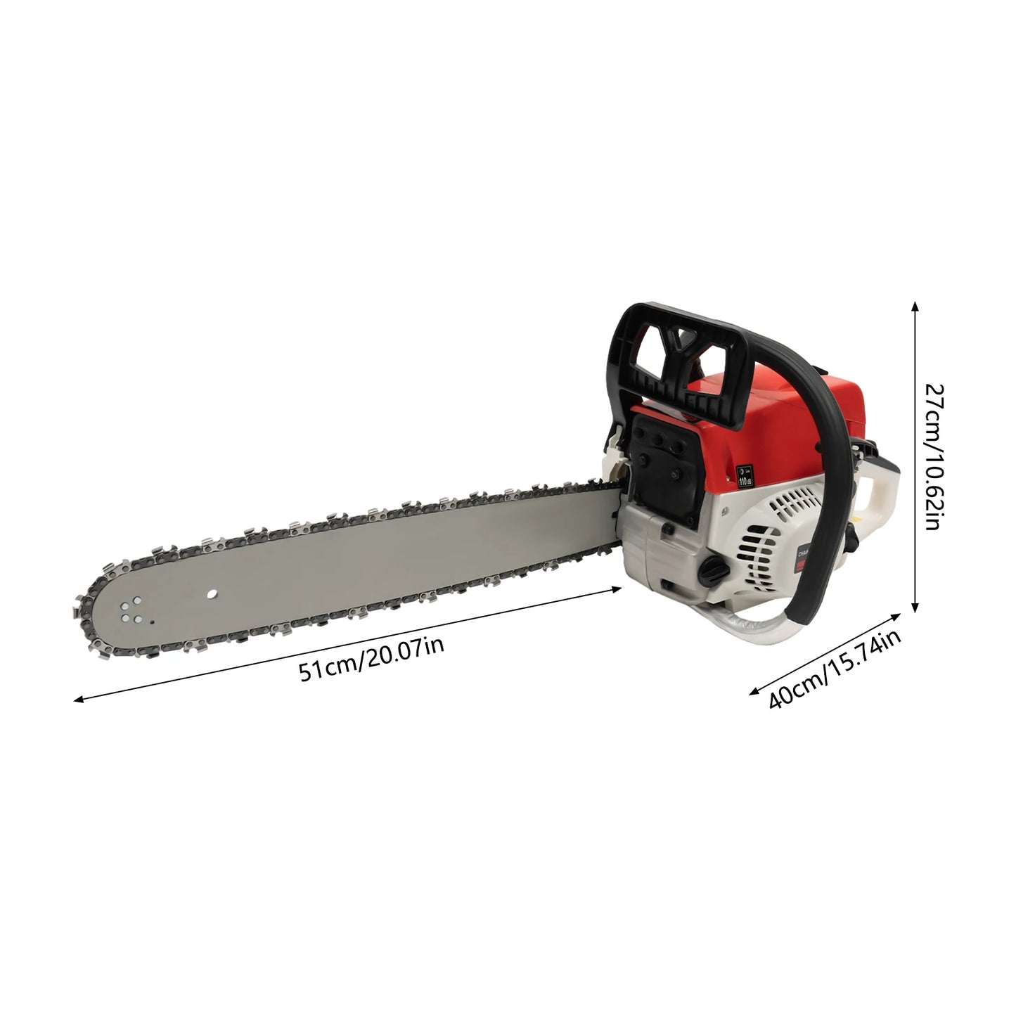 20 Inches 52cc Gas-Powered Cordless Chainsaw
