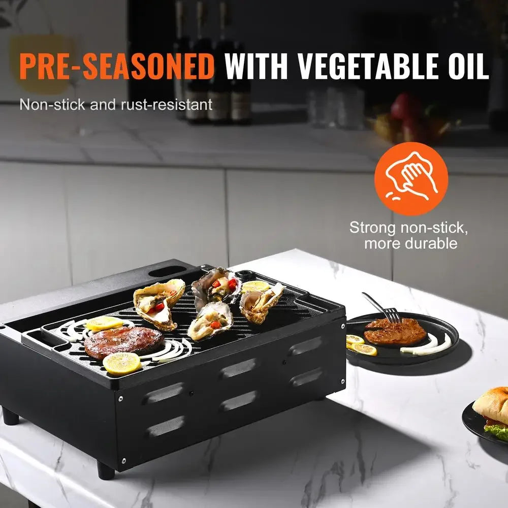 Non-Stick Heat-Resistant Cast Iron Reversible Grill