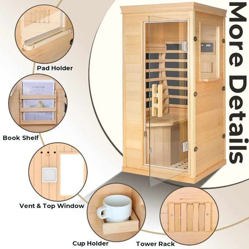 1 Person Infrared Sauna for Home