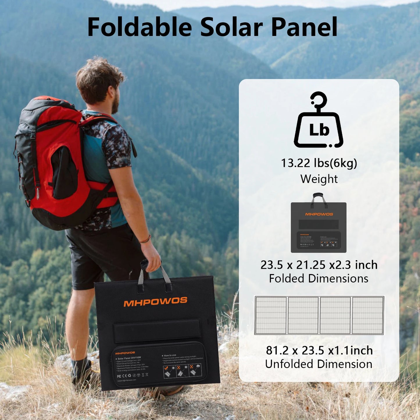 Portable Solar Charger 40V 220W Foldable Solar Panel Kit