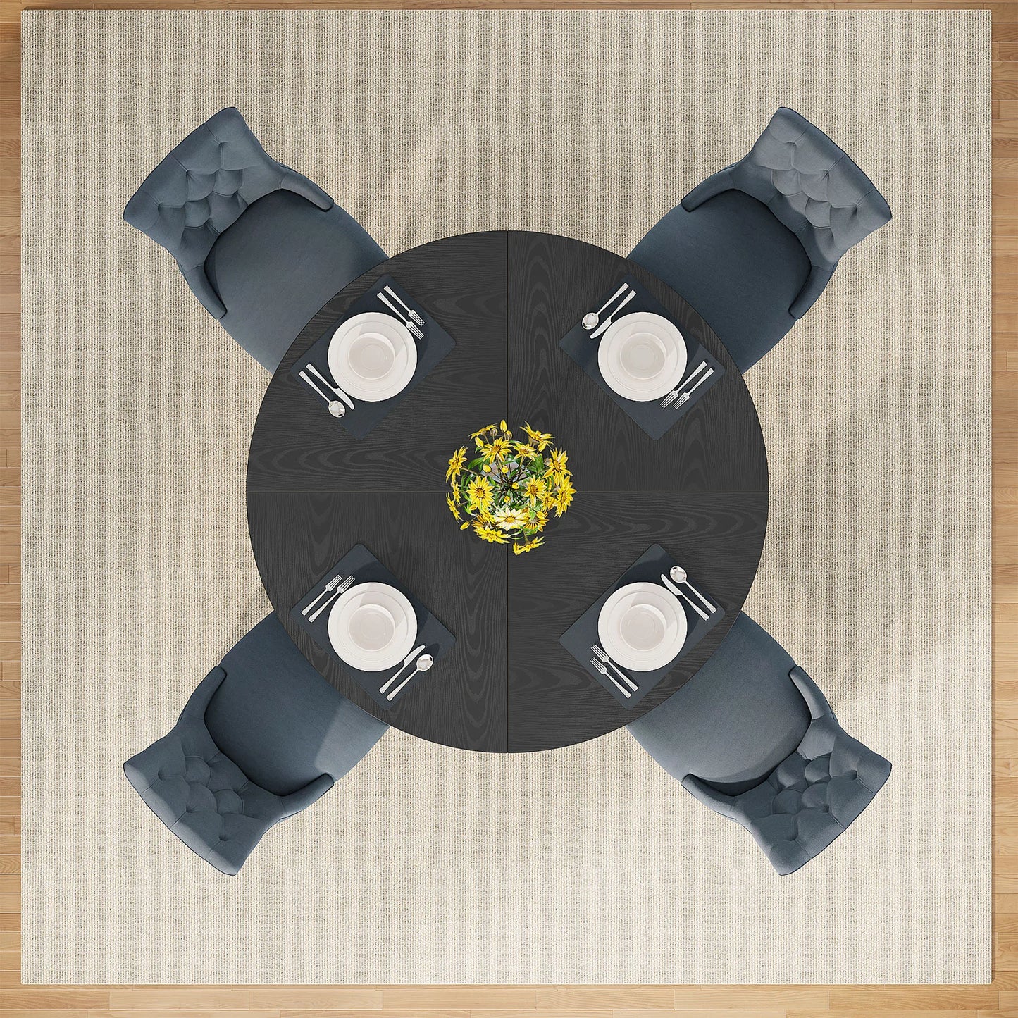 47 Inch Round Dining Table