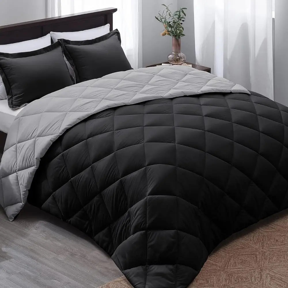 2/3pcs Comforter Set Reversible Duvet Set For All Seasons Down Alternative Bedding Comforter With Tabs And 1/2 Pillow Shams
